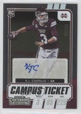 2021 Contenders Draft Picks College Campus Ticket 8/99 KJ Costello Auto 10ou