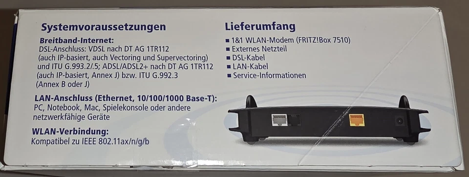 AVM FRIZ!BOX 7510 DSL Modem Router WIFI 6 ax Mesh - Bild 4 von 4