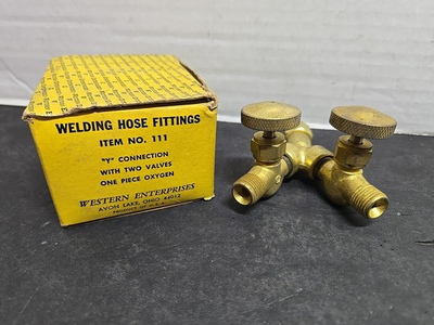 #ad NOS Western Enterprises 111 Brass Y Connection Oxygen $25.00