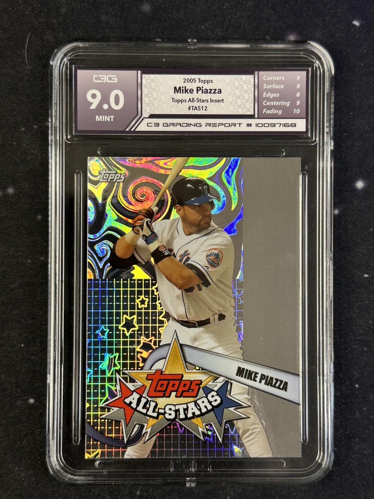 2005 Topps Baseball #TAS12 Mike Piazza Topps All-Star Insert - C3 Grading 9.0