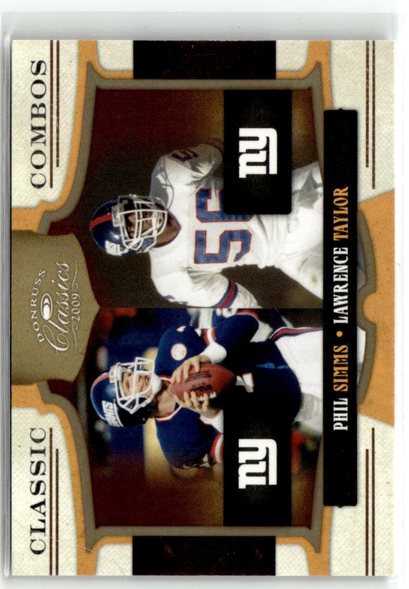 2001 Donruss Classics #CC-17 Phil Simms / Lawrence Taylor Classic Combos #/100