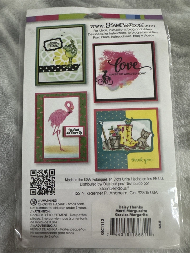 Daisy Thanks Stampendous Clear Acrylic Stamp Set SSC1112 New - Imagem 2 de 3