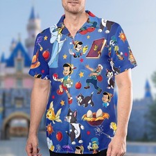 Disney Pinocchio Cute Characters Wooden Boy Fantasy Hawaiian Shirt
