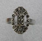 Vintage ring sterling silver 925 Size 7.5 Weight 3.35 g. Marcasite.