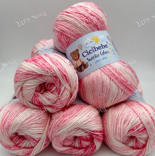 Cicibebe Sweetie Colours Knitting Crochet Yarn Wool - 5x100g Balls - 107 - Picture 8 of 10