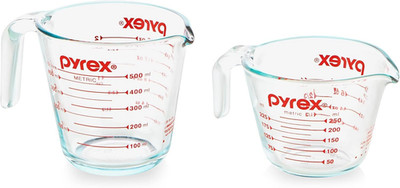 Pyrex Essentials (2-Pack) Glass Measuring Cups Set, (1 & 2 Cup) Measuring Cups f