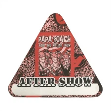 Papa Roach 2001 Raid the Nation Concert Tour Aftershow Backstage Pass