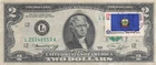 USA / San Fra. Ca  $2  Series of  1976 Commemorative Circulated Banknote SS B