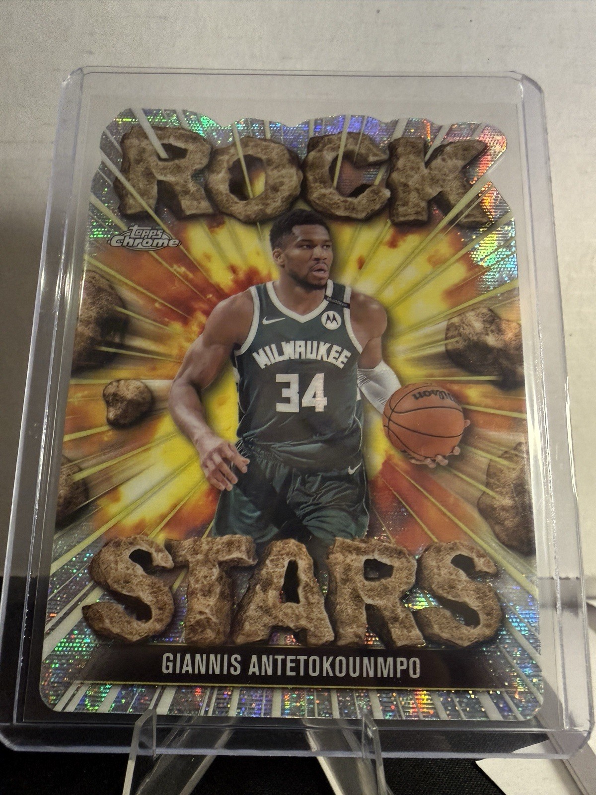 2025 Topps Chrome GIANNIS ANTETOKOUNMPO ROCK STARS RS-4 🔥 LICENSED