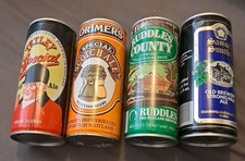 Vintage 1980s Beer cans tetley / samuel smiths / ruddles/ lorimers Pale Ale 