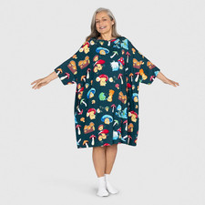The Oodie Originals Sleep Tee  Mushroom Print One Size Brand New