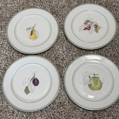 Block Spal Portugal Mary Lou Goertzen Watercolors Fruit Salad Dessert Plates 4