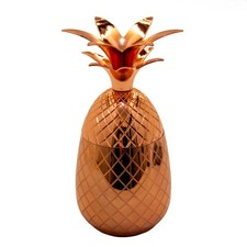 AcMax Ananas Becher Kupferbecher geh&auml;mmert Cocktailbecher mit Hammerschlag