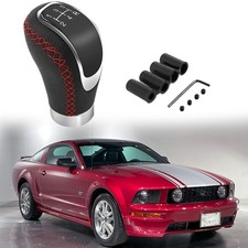 5 Speed Car Gear Stick Shift Knob Shifter Redblack Pu Leather For Ford Mustang 5 Speed Car Gear Stick Shift Knob Shifter Redblack Pu Leather For Ford Mustang