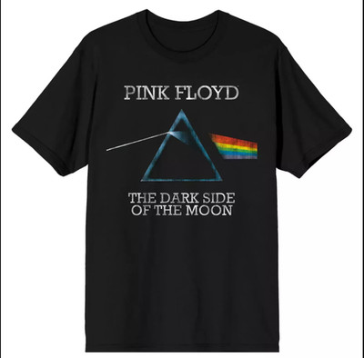 Inspired by  Pink Floyd Dark Side of the Moon Classic Rock & Roll Men's Black