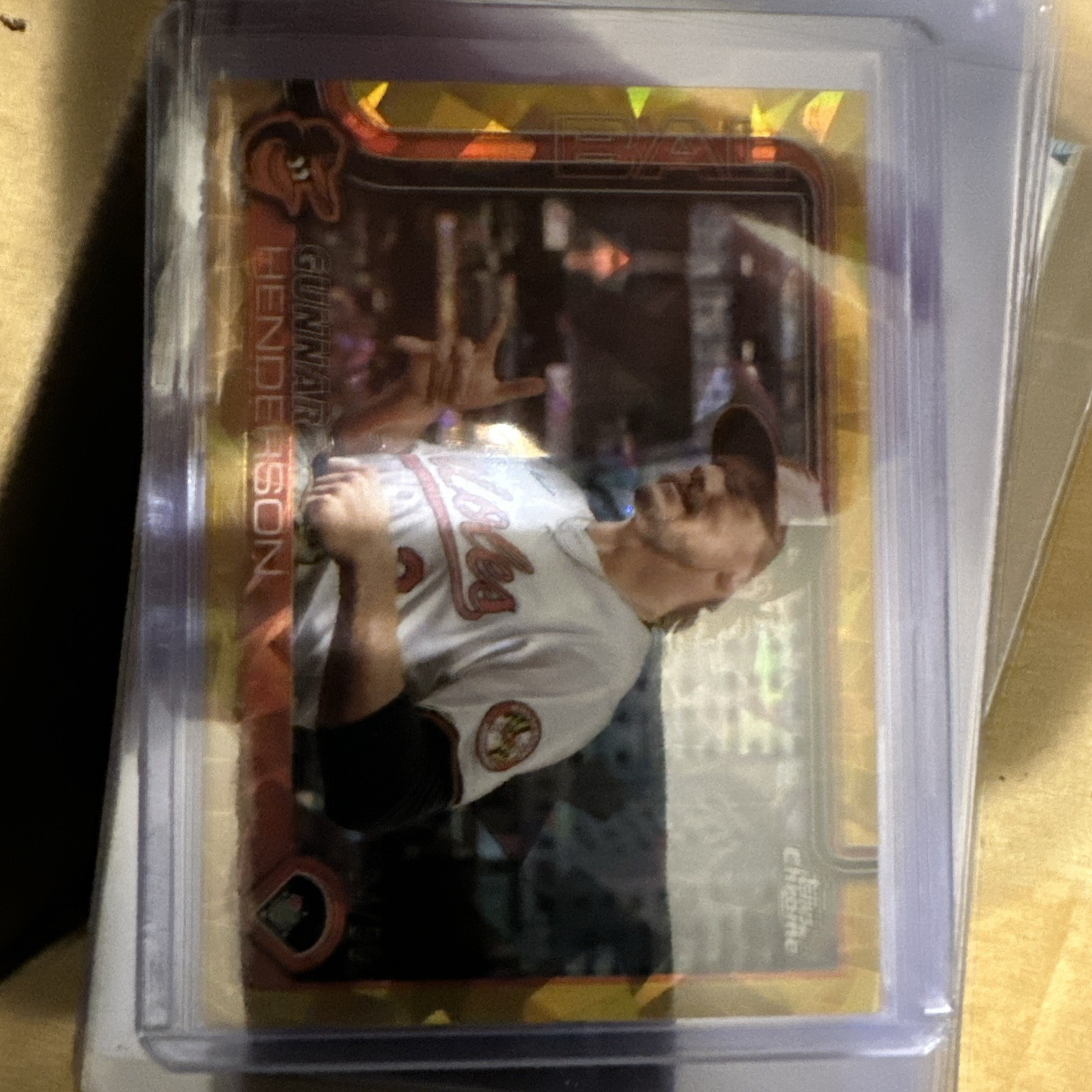 2025 Topps Chrome Sapphire Gunnar Henderson Gold Image Variation SSP /50