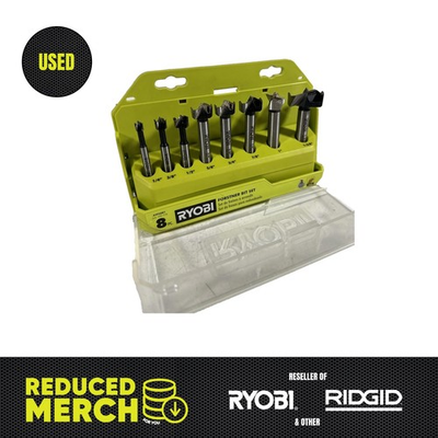 #ad Ryobi 8pc Forstner Bit Set for Woodworking A9FS8R1 Land 1 $29.38