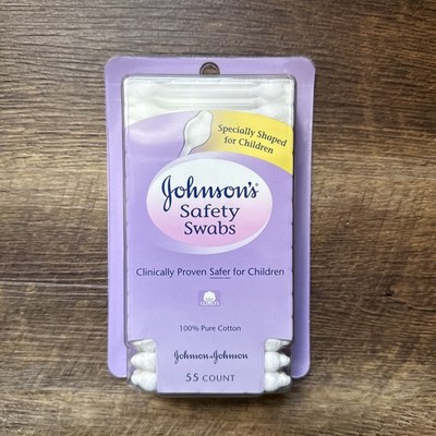 Johnson's Safety Swabs 55 Count - Specially Shaped for Children