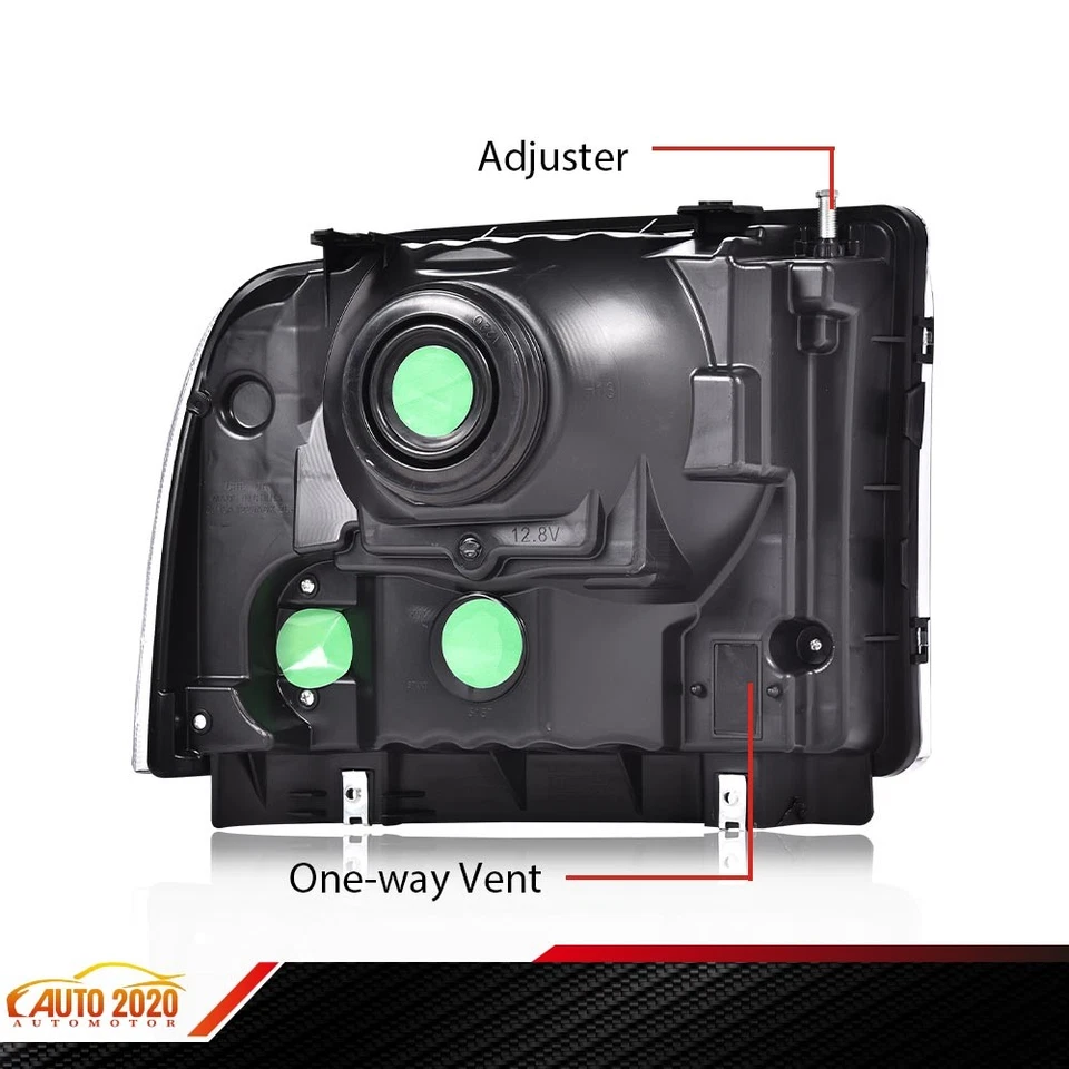 Fit For 1999-2004 Ford F250 F350 Ford Super Duty Excursion Conversion Headlights Foto 4 de 4