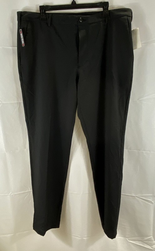 Van Heusen Men's Flex 3 Slim Fit Flat Front Dress Pants Black 38x32 NWT