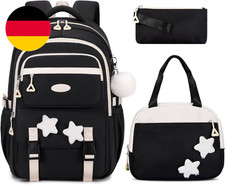 Schulranzen Mädchen Set, 3-Teilig Lässig Rucksack Für Mädchen 2. Bis 5. Klasse M