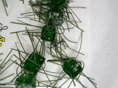 Fuzzy Watermelon Dice green yellow glitter with rattles Baits   5 Pack Bin 13