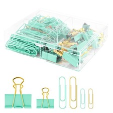 Cute Paper Clips Binder Clips Combo Set, Assorted Size Paper Clips for Office...