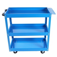 3 Tier Rolling Tool Cart Heavy Duty Steel Utility Cart with Lockable Wheels
