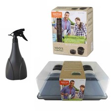 Zimmergewächshaus Uni Grow Set mit Quelltabs und 1-l Handsprüher Anzuchtset