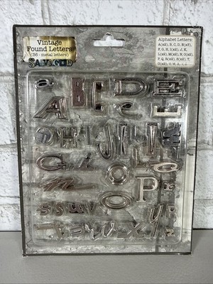 BCI Crafts Vintage Found Letters 36 Metal Alphabet Letters Mixed Media Crafts
