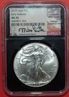 2018 AMERICAN SILVER EAGLE NGC MS70 FIRST DAY OF ISSUE NGC SIGNED! Inv#6016-2240