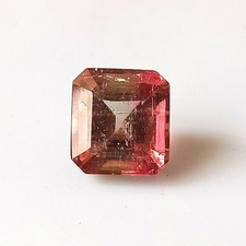 Bi Color Tourmaline Octagon Cut Faceted Natural Untreated Loose Stone 3.45 Carat