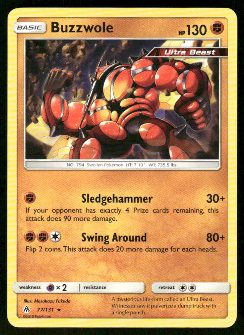 Pokemon Buzzwole Forbidden Light 77/131 R NM/M