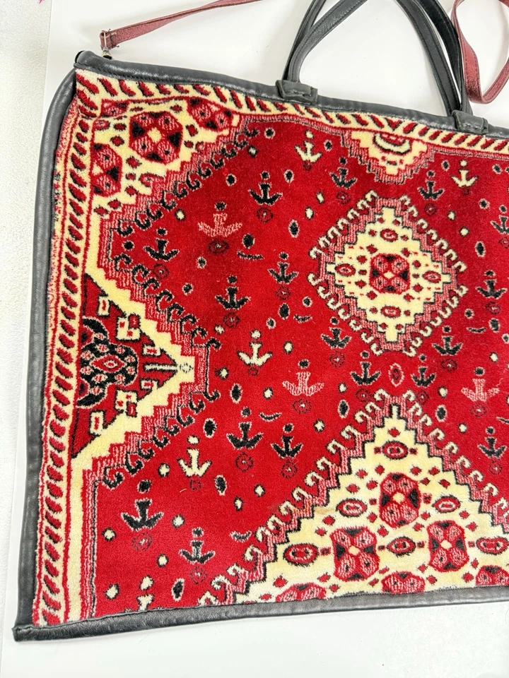 Bolso de Mano Anthropologie En Shalla Rojo Negro Foto 3 de 4