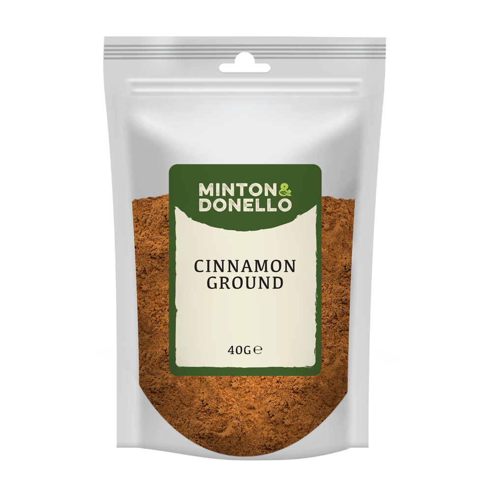 Minton & Donello Ground Cinnamon Powder 10x40g Bulk Spice