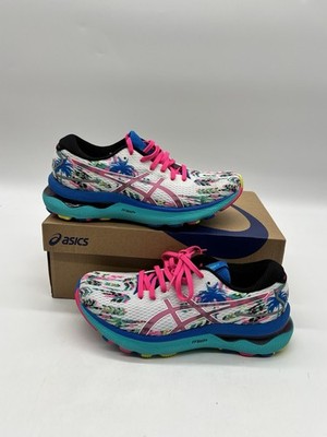 Asics Gel-Nimbus 24 Women's Sz 7.5 White/Pink Glo Mesh Running