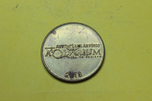 2016-TOKEN-MEDAGLIA-PUNTA NERA SQUALO BARRIERA CORALLINA-AUSTIN/SAN ANTONIO ACQUARIO - Foto 2 di 2