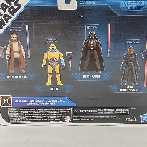 Star Wars Mission Fleet Galactic Clash 2.5" Figure 4 Pack Obi Vader Reva Ned-B - Picture 5 of 5