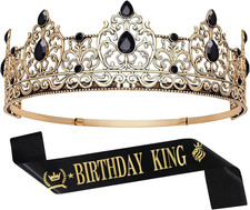 King Crown  Birthday Sash for Birthday Prom Party, Prom Decoration Gifts for Me
