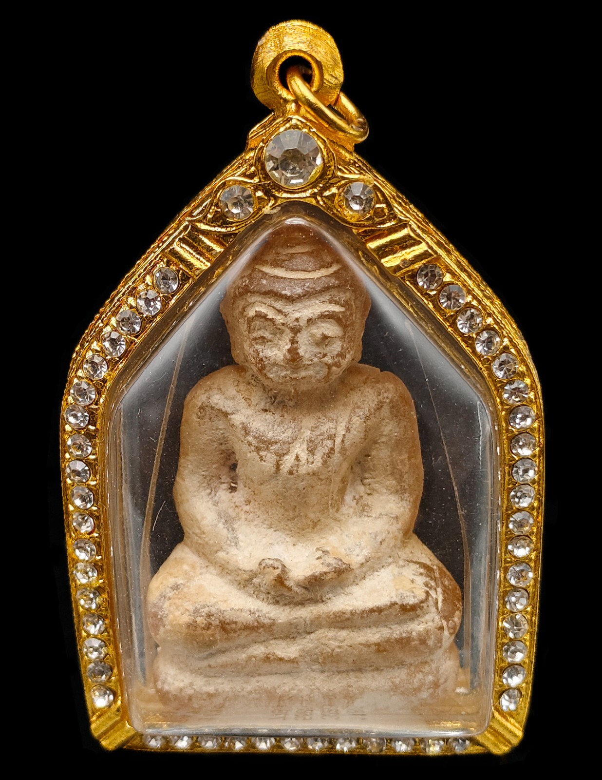 Exquisite Holy Collection Phra Kaew Kru Hot Chiang Mai Stone Gift Amulet CK330