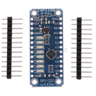 CAP1188 Module 8-Channel Capacitive Touch Sensor Breakout Board SPI I2C w/ LED