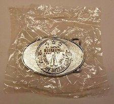 NEW Vintage NPTC Silver Tone Million Mile Safe Driver Award Unworn Belt Buckle