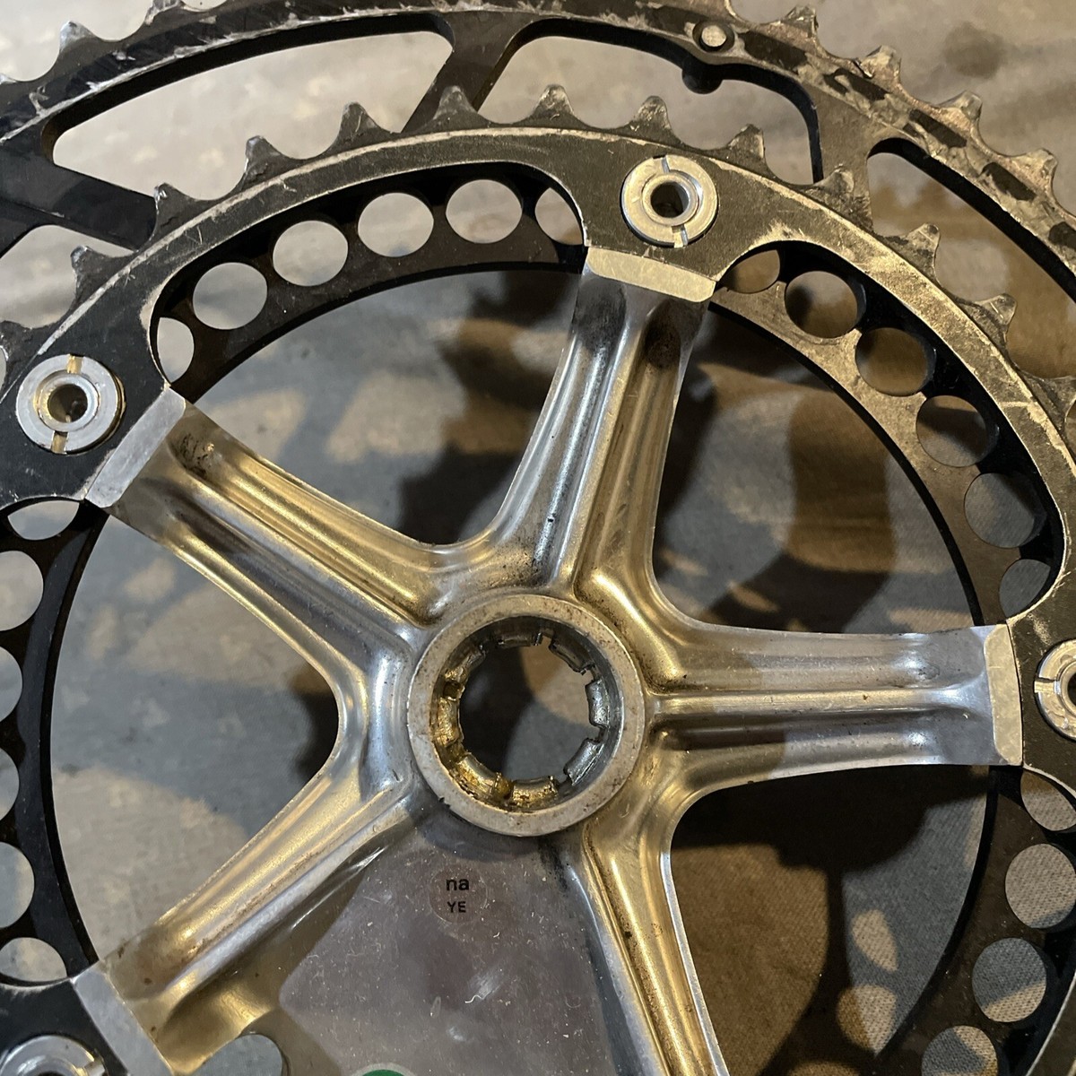 Shimano Dura Ace 7700 Crankset 172.5 Rotor Chainrings 52-39