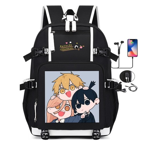 Mochila USB de hombro con motosierra de anime para hombre Power Denji Pochita Mochila - Imagen 15 de 45