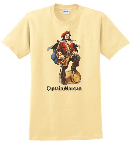 Captain Morgan Rum T-shirt.Gray,Khaki,White,Yellow. S-XXXL Free Ship to USA - Picture 5 of 5