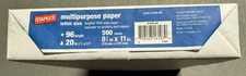 Staples Multipurpose Copy Paper Letter Size 8 1/2 X 11 92 Brightness 500 Sheets