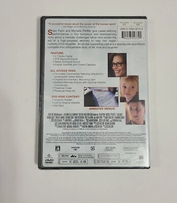 I Am Sam DVD 2001 Sean Penn Michelle Pfeiffer Dakota Fanning Brand