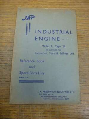 Jan-1963 J A Prestwich Industriemotor: Nachschlagewerk und Ersatzteillisten (