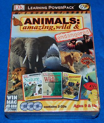 Animals Amazing Wild & Endangered PC & Mac (3 CD Set), New & Factory Sealed