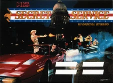 DATA EAST Secret Service Pinball Machine Translite - AWESOME ARTWORK 